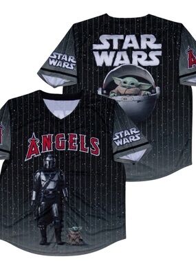LA Angels Star Wars Mandalorian & Grogu Jersey Shirt SGA 4/17/2026 NEW Men’s XL